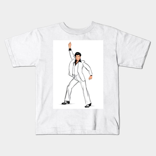 John Travolta Kids T-Shirt by Svetlana Pelin
